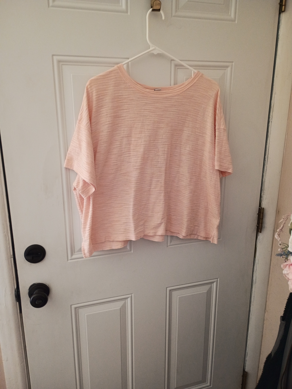 Old Navy Light Pink Boxy Short Sleeve Top